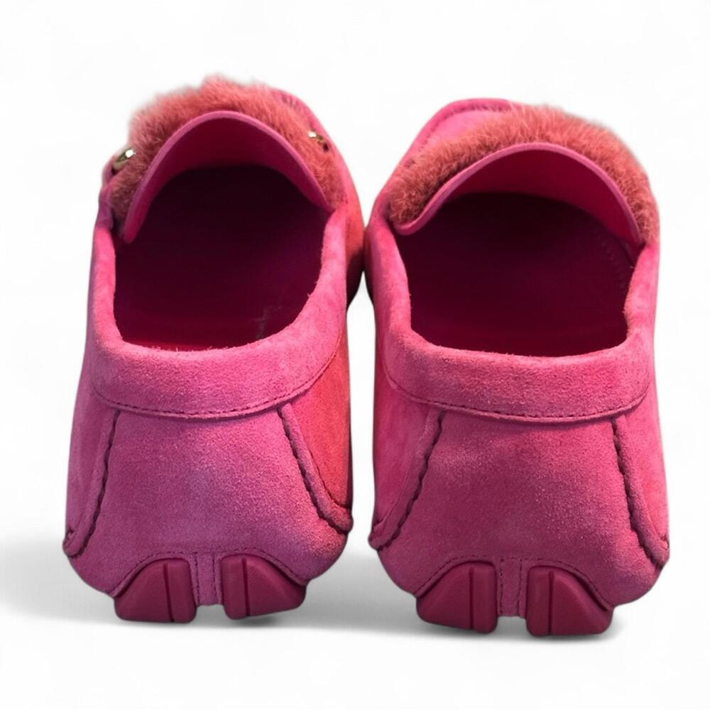 Salvatore Ferragamo Parigi Pink Mink Fur Trim Loafers Flats Shoes Drivers 7.5 - Picture 5 of 8